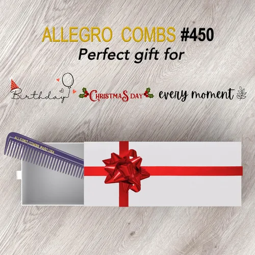 Vista 8 de Allegro Peines cónicos para el cabello, peinetas de peluquero para mujeres y hombres, 12 unidades (púrpura)