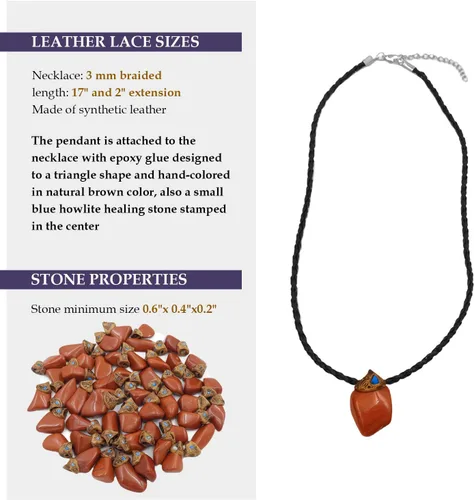 Vista 2 de Pendant Chakra Necklace with Genuine Healing Crystal Stone, Crystals Jewelry for Women and Men, Girls, Boys, Handmade with Love, Spiritual Gifts for