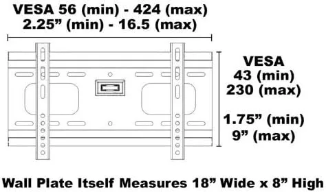 Vista 2 de Soporte de pared ajustable para Sharp Aquos LC-32D47U (LC32D47U) 32" pulgadas LCD HDTV/Televisión - perfil bajo