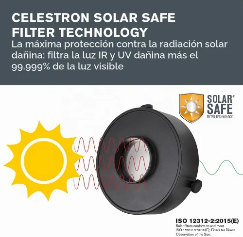 Vista 6 de Celestron Filtro solar EclipSmart para telescopios refractores AstroMaster