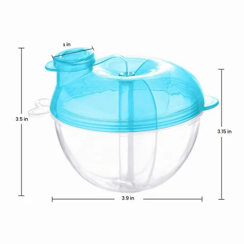 Vista 6 de Accmor Dispensador de fórmula para bebés para alimentación sobre la marcha, contenedor de fórmula antiderrames de tres compartimentos para llevar