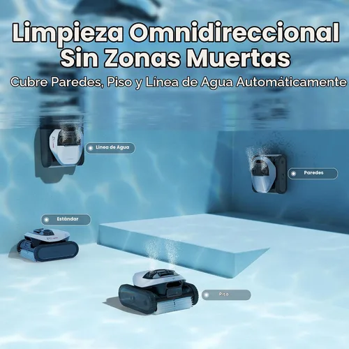 Vista 2 de DREAME Z1 Pro - Limpiador robótico inalámbrico para piscinas con kit de limpieza, control remoto LiFi, succión de 8000 GPH, limpieza horizontal