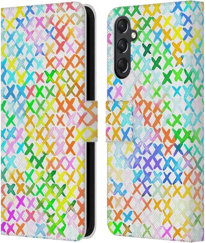 Vista 95 de Head Case Designs Officially Licensed Ninola Brushstrokes Multi Colorful Leather Wallet Case Compatible with Samsung Galaxy A07 4G