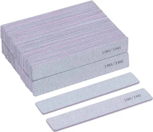 Vista 8 de 25 limas de uñas para uñas acrílicas, grano 80/120, tableros de esmeril de doble cara, limas de uñas, herramientas de manicura profesionales