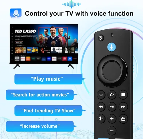 Vista 4 de Control remoto Firestick de repuesto para Fire Smart TV Stick Lite/4K/4K MAX/4K Plus/HD, Smart TV 3rd Gen/TV Cube(1st/2nd/3rd Gen)/TVs