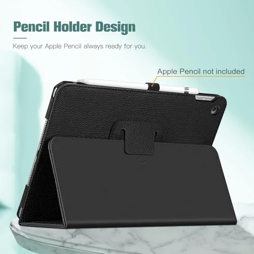 Vista 7 de Fintie Funda tipo folio para iPad de 9ª, 8ª y 7ª generación (2021/2020/2019) de 10.2 pulgadas, protección en las esquinas, cubierta trasera de cuero