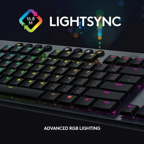 Vista 4 de Teclado mecánico inalámbrico Logitech G915 para juegos táctiles (renovado)