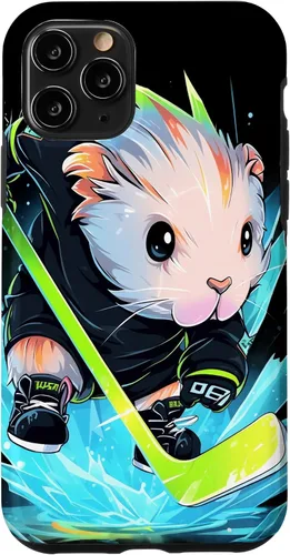 Vista 10 de Funda para iPhone 15 de conejillo de indias Jugador de hockey sobre hielo