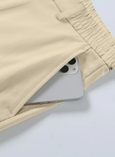 Vista 8 de JMIERR Pantalones de golf para hombre, elásticos, ajustados, para correr, viajes, trabajo, pantalones de vestir chinos para hombre