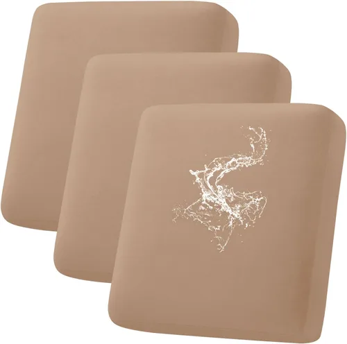 Vista 33 de hyha Fundas de cojín impermeables para sofá, funda elástica para asiento de sofá para perro, lavable, antideslizante, impermeable, fundas de cojín