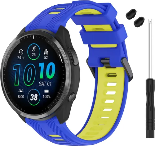 Vista 13 de Correa compatible con reloj Garmin Forerunner 965 – Correa de repuesto de silicona suave para reloj inteligente 965 para mujeres y hombres