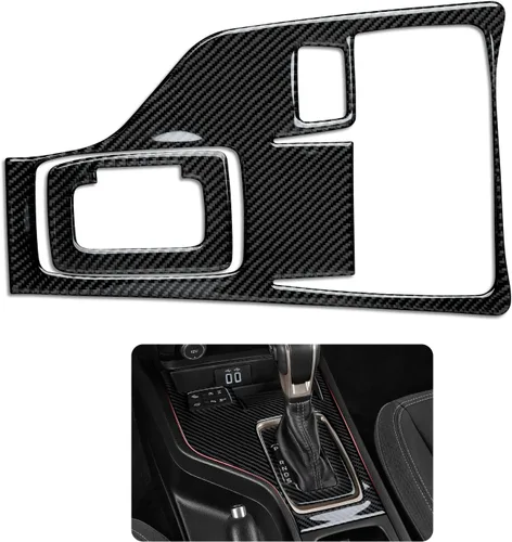 Vista 22 de Cubierta de Panel de Control Central de Fibra de Carbono para Tablero de Coche para Ford Ranger 2019 2020 2021 2022 2023 XLT Lariat XL Accesorios