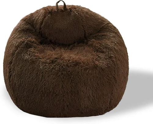 Vista 63 de BCU Funda para Silla Puf Ultra Suave Esponjosa de Piel Sintética Falsa Funda para Puf de Felpa Funda para Sillas de Sala de Estar para Adultos