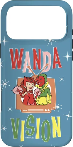 Vista 22 de Marvel WandaVision Wanda & Vision Retro TV Artwork - Carcasa para iPhone 17