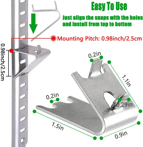 Vista 2 de 920158 Clip para estante del congelador, clip de acero inoxidable para estante del refrigerador, soporte de estante del enfriador del congelador