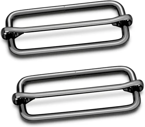 Vista 24 de CooBigo Paquete de 25 hebillas deslizantes ajustables de metal de 1 pulgada, ajustador rectangular Tri-Glide, deslizador de correa de tirantes