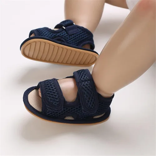 Vista 2 de RVROVIC Sandalias para bebés niños y niñas, zapatos de verano de primera calidad para exteriores, ligeras, suaves, antideslizantes, suela para niños