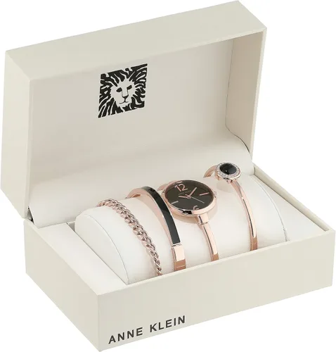 Vista 2 de Anne Klein Women's Bangle Watch and Premium Crystal Accented Bracelet Set