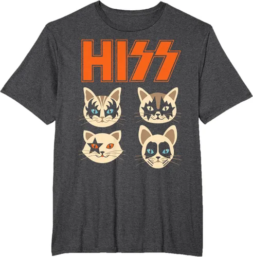 Vista 59 de Camiseta Hiss Funny Cats Kittens Rock Rockin, Negro