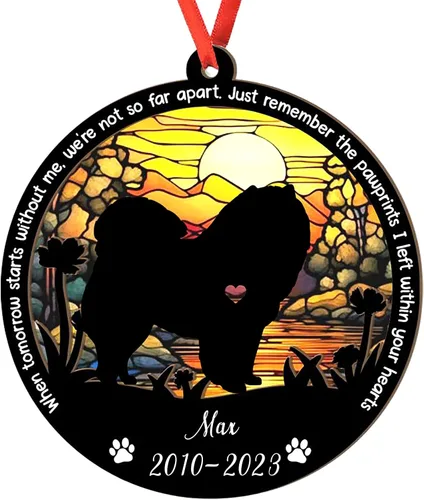 Vista 64 de Adorno personalizado para atrapasoles de sabueso afgano, adorno de Navidad de sabueso afgano – Regalo para perro amante, sabueso afgano