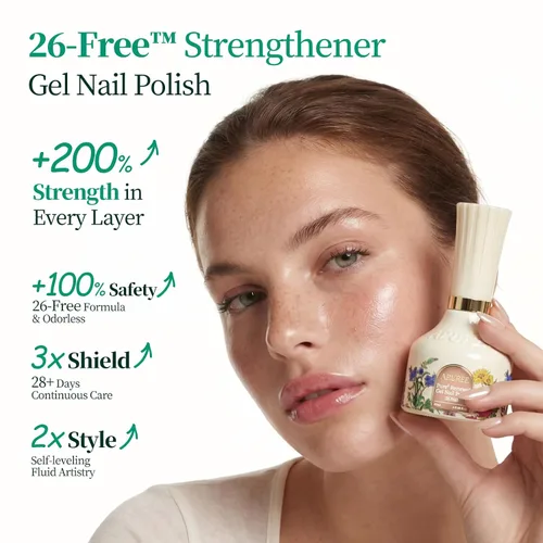 Vista 5 de APUREE Juego de esmaltes de uñas de gel fortalecedores: 64% de base biológica certificado por USDA, esmalte de gel Sheer Pink Nudes Fortalecedor