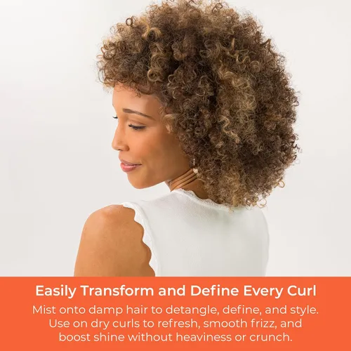 Vista 5 de CIBU Curl + Coil - Crema en aerosol sin enjuague, 8 onzas, espray desenredante para el cabello para mujeres para revitalizar y activar rizos