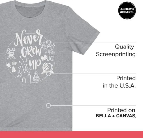 Vista 5 de Never Grow Up Shirt Camisa para mujer Camisa unisex Linda camisa para vacaciones