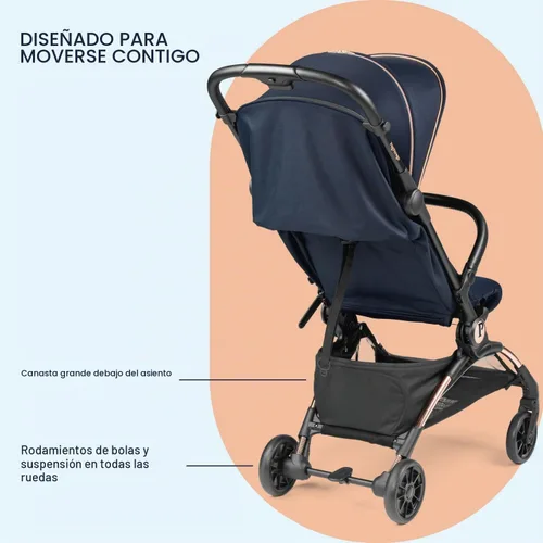 Vista 7 de Peg Perego Volo, Silla de Paseo Ultraligera de Viaje Compatible con Equipaje de Mano, Características Ajustables y Asiento Reclinable - Diseñada