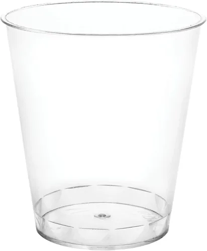 Vista 10 de Party Essentials 50 vasos de chupito de plástico duro, 1 onza, transparentes
