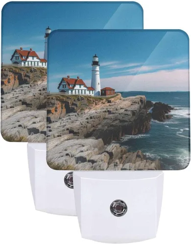 Vista 19 de Ouqiuwa Juego de 2 luces nocturnas enchufables para Navidad, rojo, invierno, feliz año nuevo, LED, sensor de movimiento, lámpara para dormitorio