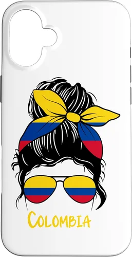 Vista 23 de Colombian Girl Bandana Glasses Flag Colors Latina Pride Case for iPhone 17