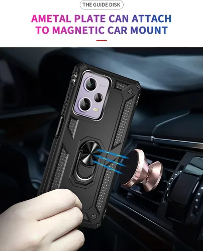 Vista 3 de Funda para XiaoMi RedMi Note 12 Pro 5G /Poco X5 Pro con [2 unidades] Protector de pantalla de vidrio templado, para RedMi Note 12 Pro Heavy Duty