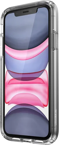 Vista 5 de Speck Funda transparente para iPhone 11, protección contra caídas, antiamarilleo, antidecoloración, delgada, transparente, absorbente de golpes