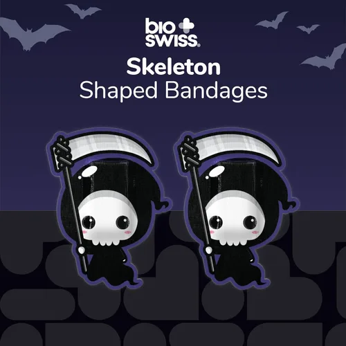 Vista 32 de BioSwiss Vendajes, juego de vendajes autoadhesivos en forma de alienígena de Halloween, sin látex, cuidado de heridas estériles, 24