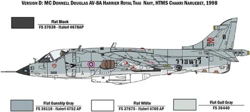 Vista 5 de Italeri ITA1410 1:72 AV-8A Harrier [Kit de construcción de modelos]