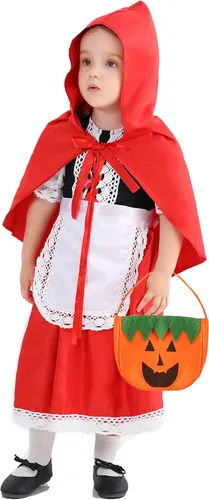 Vista 2 de Disfraz de capucha roja para niñas 2T - 14