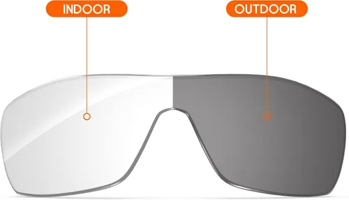 Vista 2 de Lentes de repuesto de rendimiento compatibles con Oakley Offshoot OO9190, fotocromático transparente a oscuro, Fotocromática transparente a