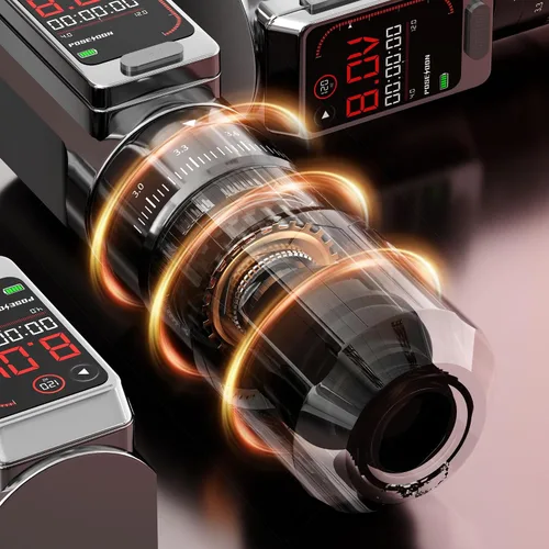 Vista 6 de POSEIDON Pro - Kit de pistola de tatuaje de 7 tiempos de longitud con 2 baterías de 2300 mAh, fuente de alimentación Rca Jack, parte extra de agarre