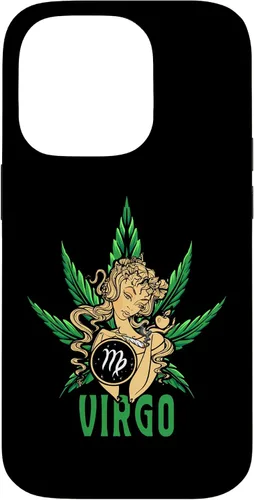 Vista 17 de Zodiac Stoner Vibes: Virgo Cannabis Weed Horoscope Design Case para iPhone 17