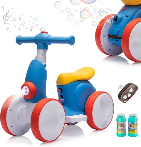 Vista 8 de 6V Electric Baby Balance Bike with Bubble Machine