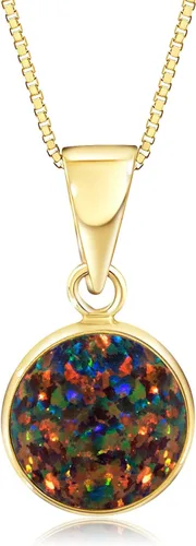 Vista 10 de Collar de piedras preciosas de oro de 14 quilates para mujer, collar de oro macizo, collar con colgante de oro, collar gótico, collar de oro Solo