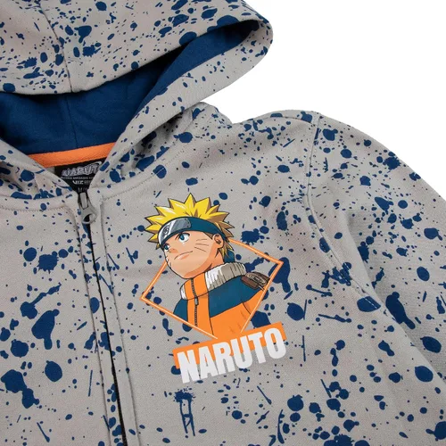 Vista 8 de Naruto Classic - Sudadera con capucha y cremallera gris para niños pequeños
