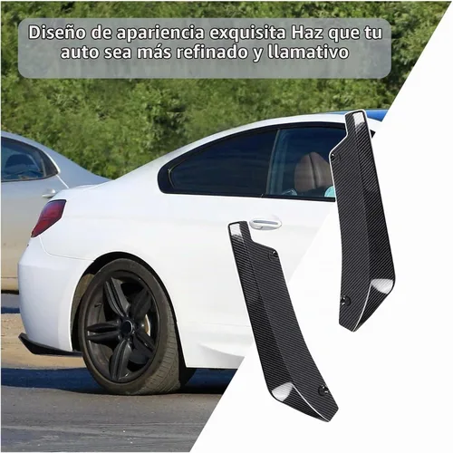 Vista 6 de Augeny Difusor Canard de parachoques trasero, 2 unidades, kit de cuerpo de parachoques antichoque, difusor de labios universal instalado en la parte