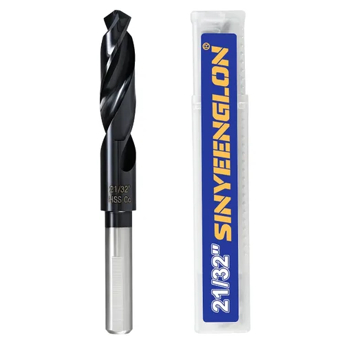 Vista 20 de 1inch Drill Bit for Metal and Hardened Steel, M35 Cobalt 1/2 Inch Reduced Shank Industrial Grade Heavy Duty Drill Bit, with Index Storage Case