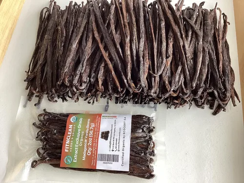 Vista 9 de Extracto de Granos de Vainilla Orgánica de Madagascar de 1 onza Grado Exclusivo B por FITNCLEAN VANILLA 4"-6" Por Peso - 1 Onza (1/16 Lb) Vainas