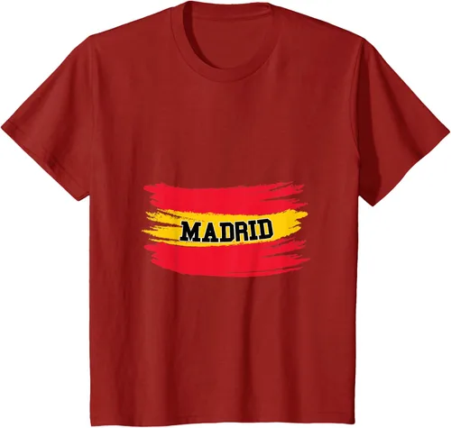 Vista 19 de Camiseta familiar de España Madrid con bandera española envejecida, Negro