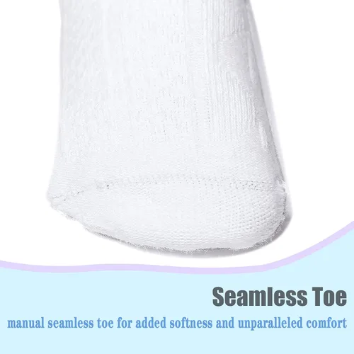 Vista 5 de Calcetines altos hasta la rodilla para bebé, calcetines largos de punto trenzado, calcetines de algodón sin costuras, para recién nacidos, niños
