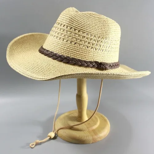 Vista 5 de CZDYUF - Sombrero de paja para hombre, ala ancha, plegable, gorra de hueso grande para hombre, talla grande, sombrero Fedora de 22.8in 23.6in Big