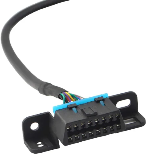 Vista 6 de iKKEGOL Universal OBD2 OBD II 16 Pin Splitter Y Cable abierto, J1962 1 macho a 2 hembra conector con soporte de montaje bajo salpicadero 19.7 in/20