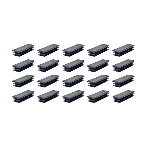 Vista 16 de Outwater Tapones rectangulares de plástico de 1-1/2 x 3 pulgadas para tubos, tapón de acabado para silla de tubo rectangular, protector de suelo, se